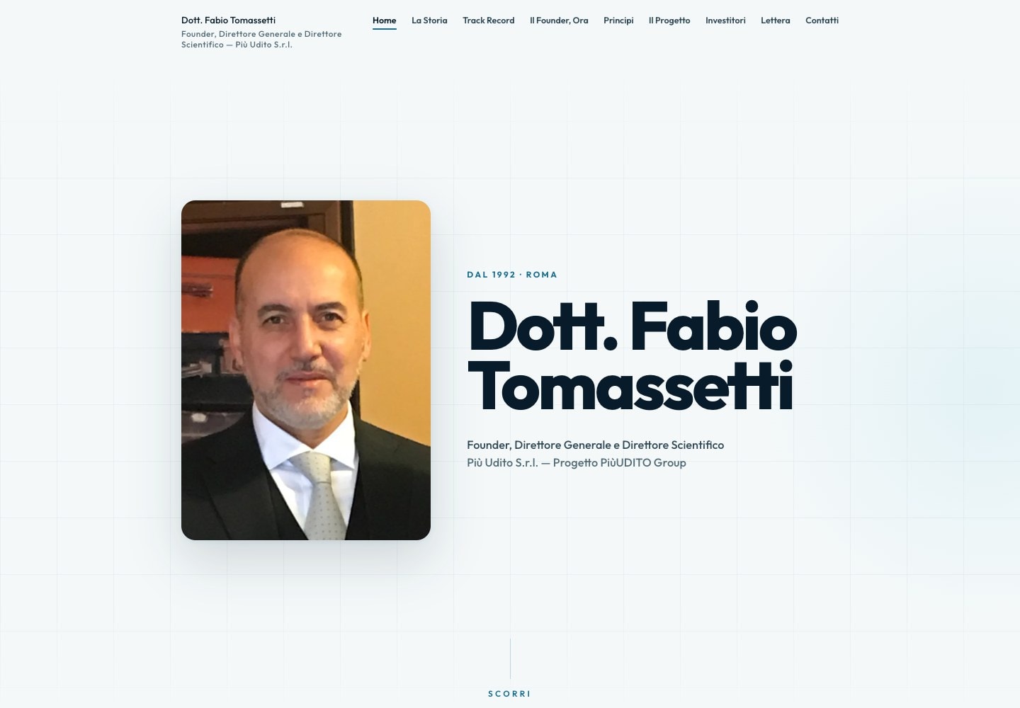 Fabio Tomassetti’s website built by Matteo Dante