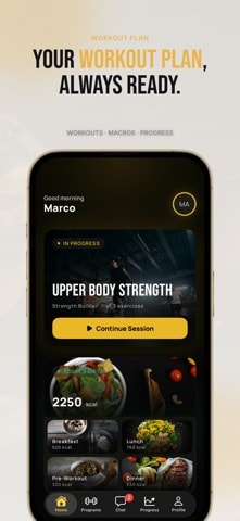 GymTree: App Store screenshot of the workout plan