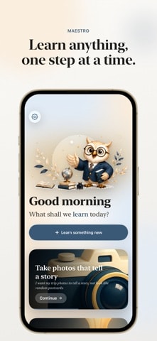 Maestro: App Store screenshot of the AI tutor
